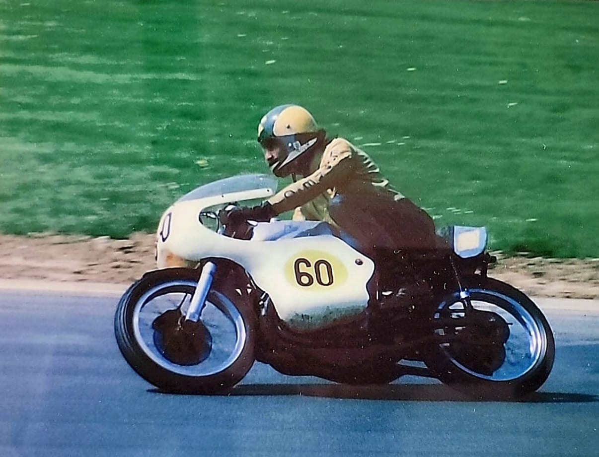 Eddie was an avid motorcycle racer up until 1998